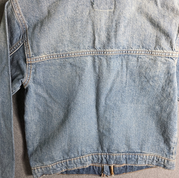 Denim Jacket XXS with Texas Patches. Upcycled. One Of A Kind. Western. Texas. - Picture 9 of 10